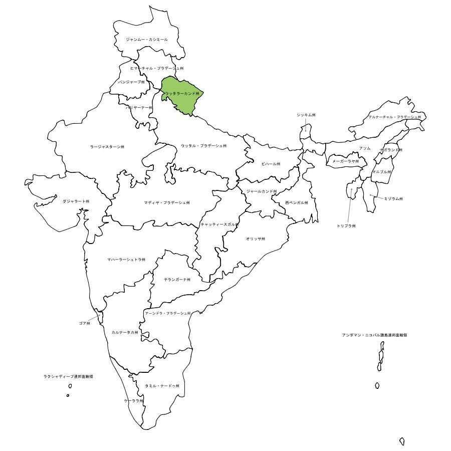 インドのウッタラカンド州