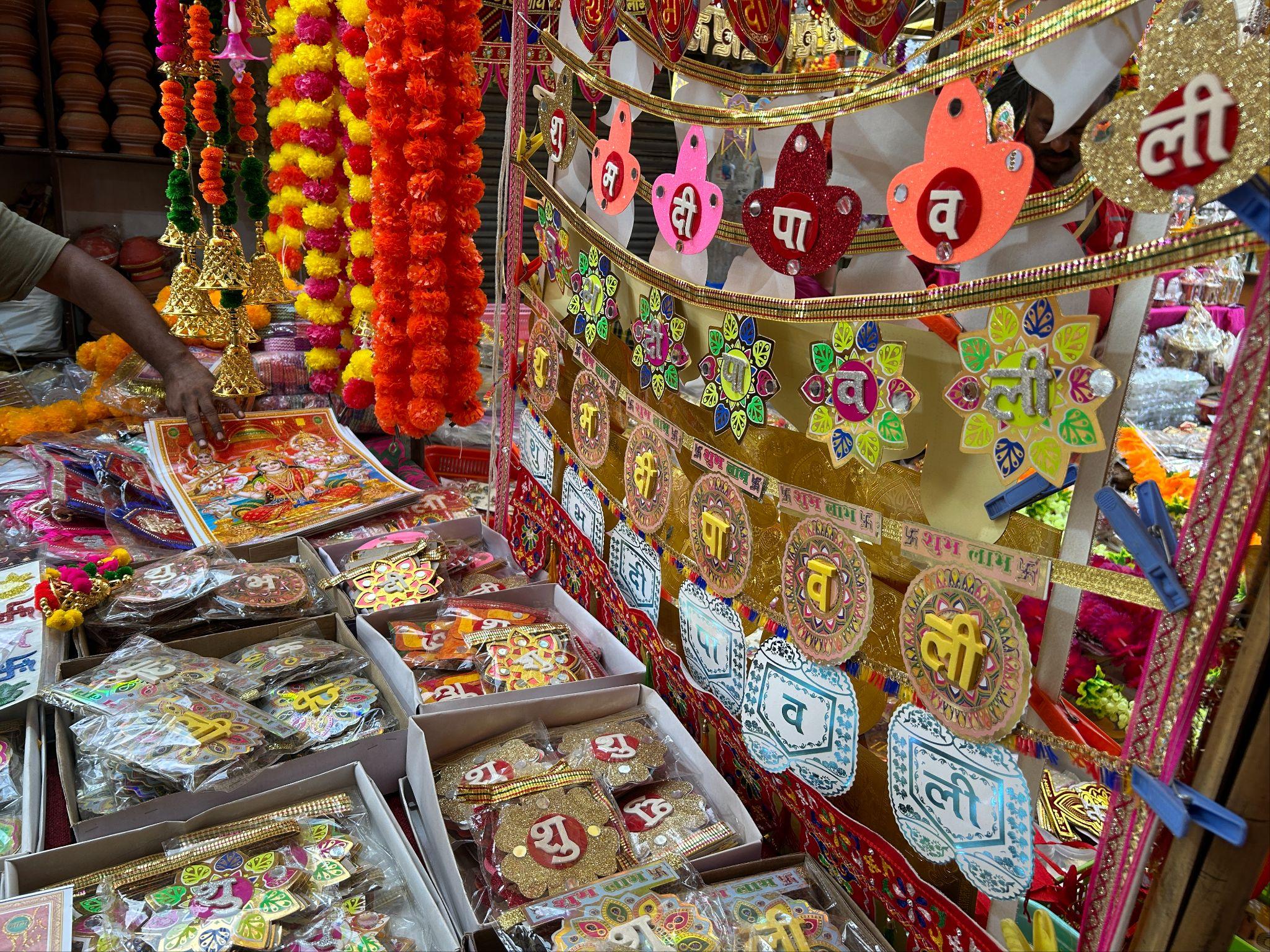 ディワリのマーケットの様子